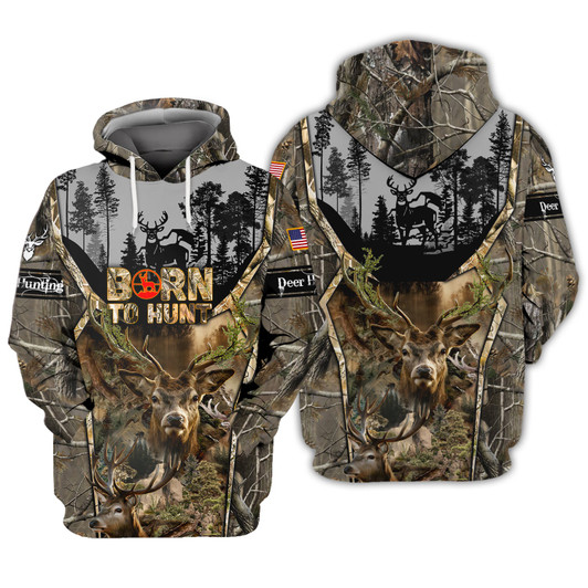 FUNSTUFFPRINT  Dear Hunting 02   3D Hoodie and Zip Hoodie