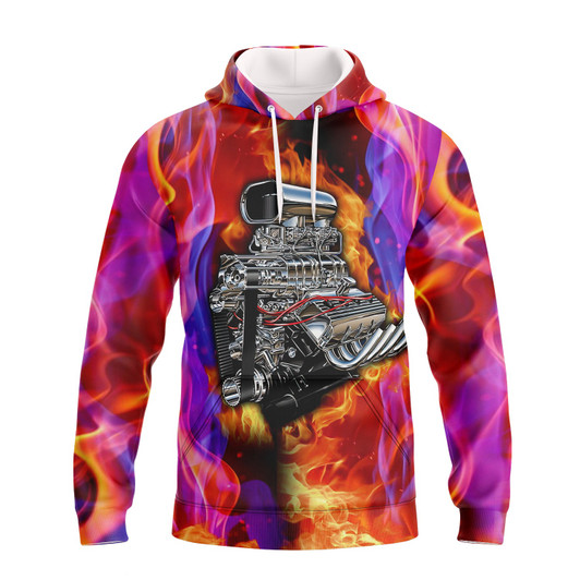 FUNSTUFFPRINT  Hot Rod Engine    3D Hoodie and Zip Hoodie