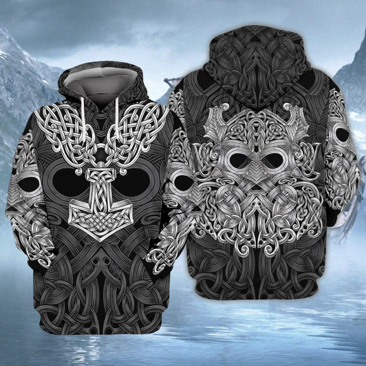 FUNSTUFFPRINT  Viking  Full Print Tad 01  3D Hoodie and Zip Hoodie