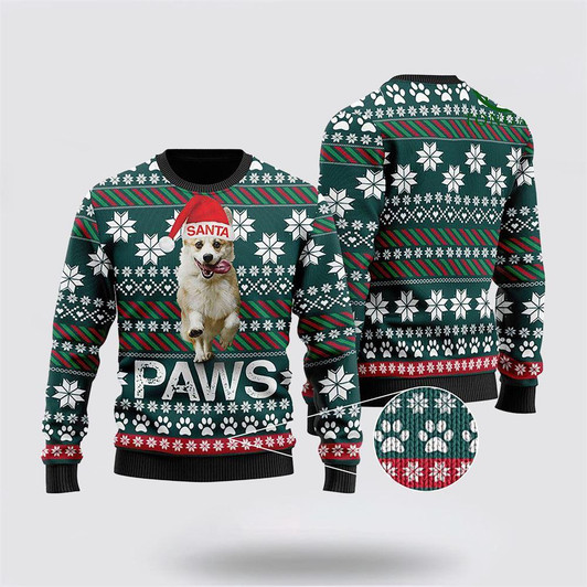 FUNSTUFFPRINT Cardigan Welsh Corgi Santa Printed Christmas Ugly Sweater – Pet Lover Christmas Sweater Ugly  Sweater