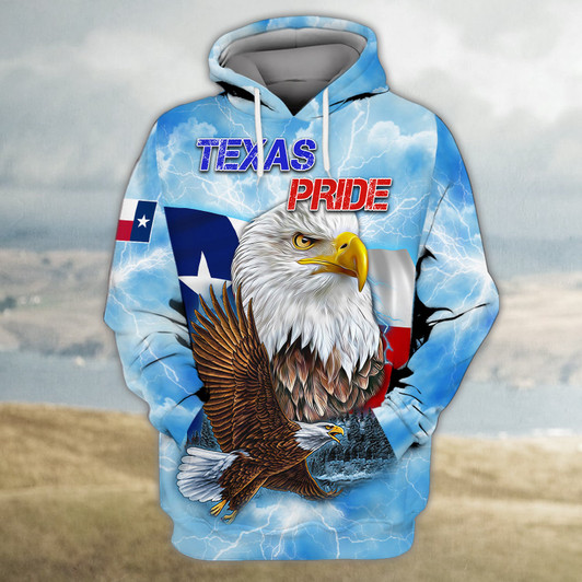 FUNSTUFFPRINT Texas Pride  Full Print   3D Hoodie and Zip Hoodie