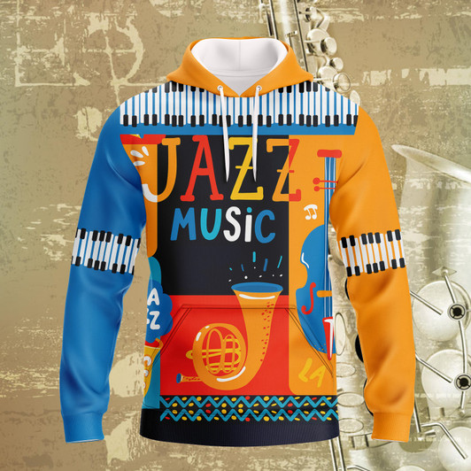 FUNSTUFFPRINT Jazz-  Full Print   3D Hoodie and Zip Hoodie