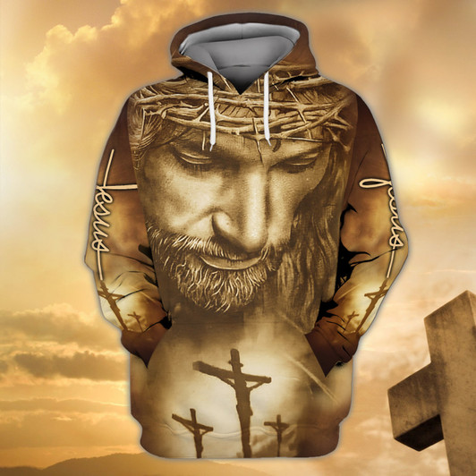 FUNSTUFFPRINT Jeus full print htv  3D Hoodie and Zip Hoodie