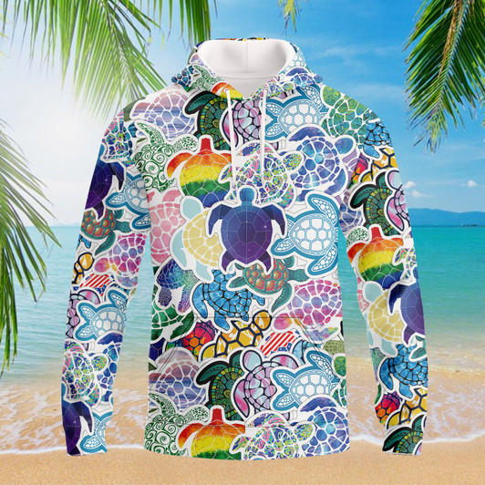 FUNSTUFFPRINT Love Turtle - Full Print  3D Hoodie and Zip Hoodie