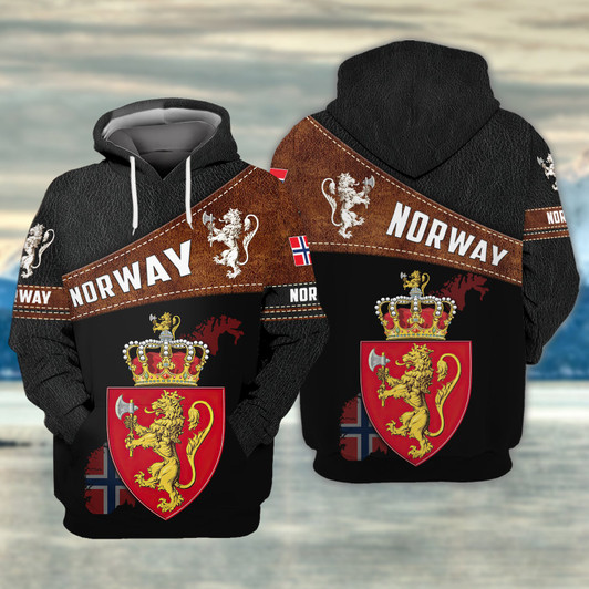 FUNSTUFFPRINT Norway Full Print Tad   3D Hoodie and Zip Hoodie