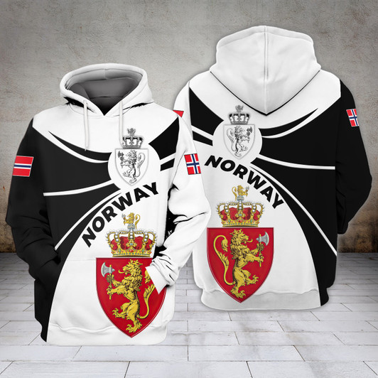 FUNSTUFFPRINT Norway Full Print Tad 3D Hoodie and Zip Hoodie