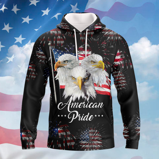 FUNSTUFFPRINT Eagle American Pride - Independence Day Is Coming  3D Hoodie and Zip Hoodie