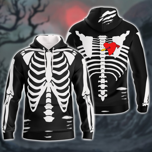 FUNSTUFFPRINT Skull - Full Print  3D Hoodie and Zip Hoodie
