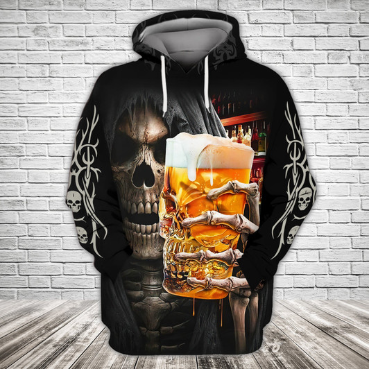FUNSTUFFPRINT Beer Full Print  3D Hoodie and Zip Hoodie