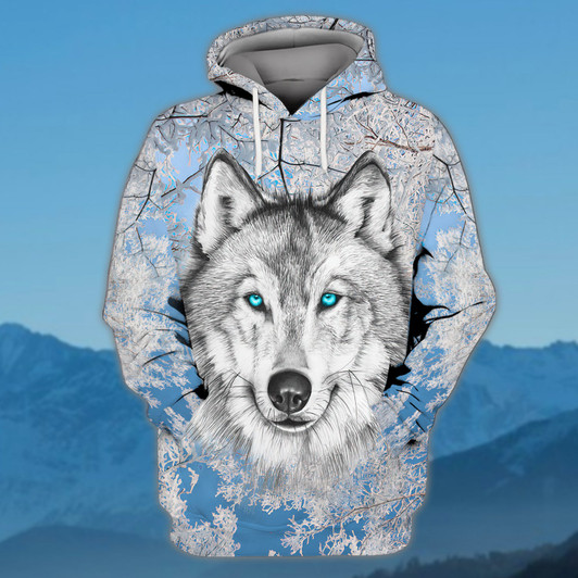 FUNSTUFFPRINT Wolf Full Print  3D Hoodie and Zip Hoodie