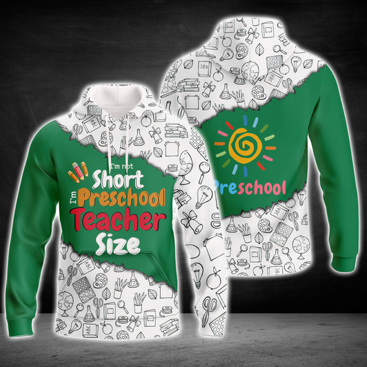 FUNSTUFFPRINT Preschool Teacher Graphic Design  3D Hoodie and Zip Hoodie
