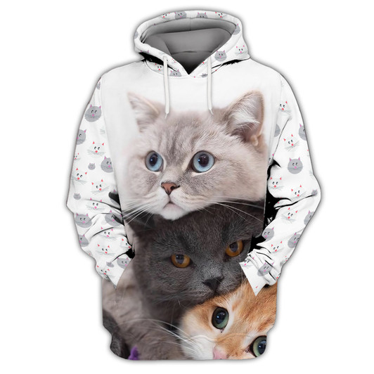 FUNSTUFFPRINT Cat 3D Full Print Shirts Cats Shirts   3D Hoodie and Zip Hoodie