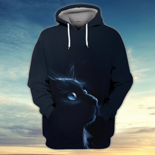 FUNSTUFFPRINT Cute Cat Mystery  3D Hoodie and Zip Hoodie