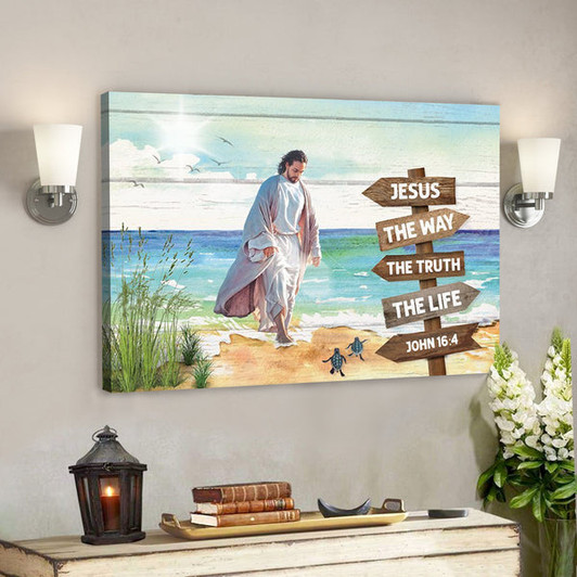 God Canvas - Bible Verse Canvas - God Comes To Us Over The Water - Unique Christian Canvas - Scripture Canvas - Ciaocustom