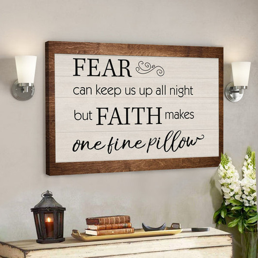 Bible Verse Canvas - God Canvas - Faith Makes One Fine Pillow Canvas Print - Scripture Canvas Wall Art - Ciaocustom