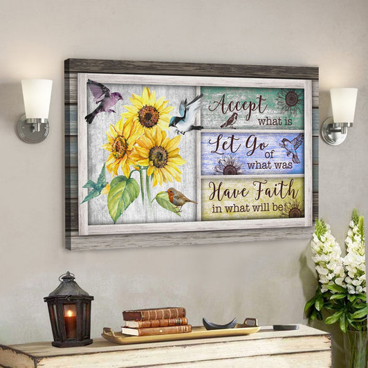 Bible Verse Canvas - Accept What Is Let Go Of What Was Canvas - Scripture Canvas Wall Art - Ciaocustom