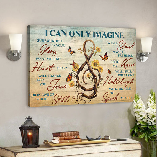 Sol Key - I Can Only Imagine Canvas Wall Art - Bible Verse Canvas - Ciaocustom