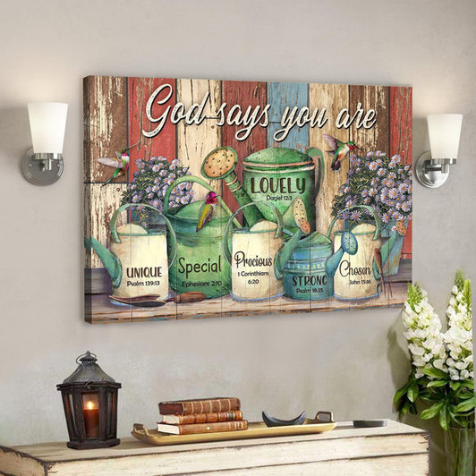 Garden Canvas - God Says You Are Canvas Wall Art - Bible Verse Canvas - Scripture Canvas Wall Art - Ciaocustom
