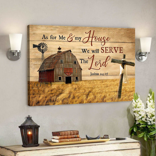 As For Me And My House We Will Serve The Lord - Bible Verse Canvas - Scripture Canvas Wall Art - Ciaocustom