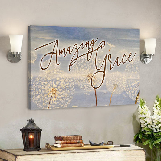 Amazing Grace 2 - Bible Verse Canvas - Scripture Canvas Wall Art - Ciaocustom