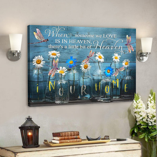 In Our Home - Dragonfly - Bible Verse Canvas - Scripture Canvas Wall Art - Ciaocustom