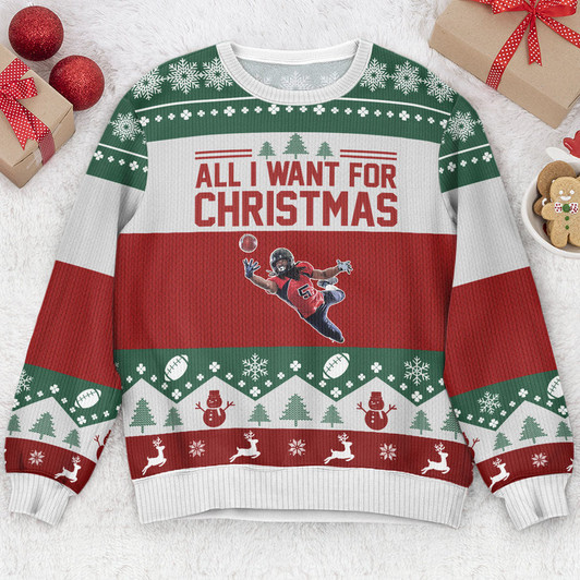FUNSTUFFPRINT Custom More Time Play Football Ugly Sweater