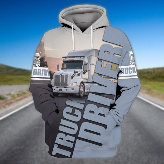 FUNSTUFFPRINT Trucker E401  3D Hoodie and Zip Hoodie