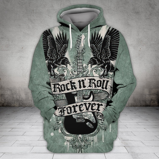 FUNSTUFFPRINT  Rock'n'Roll Forever  3D Hoodie and Zip Hoodie
