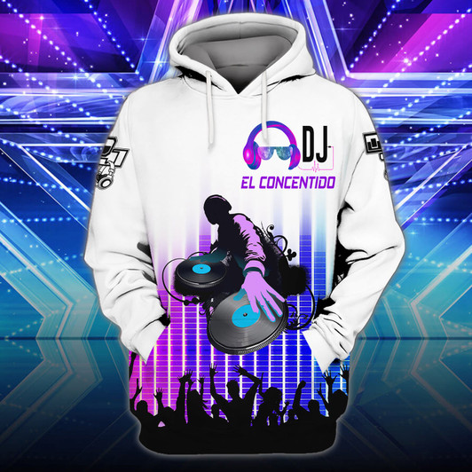 FUNSTUFFPRINT  Dj El Concentido  3D Hoodie and Zip Hoodie