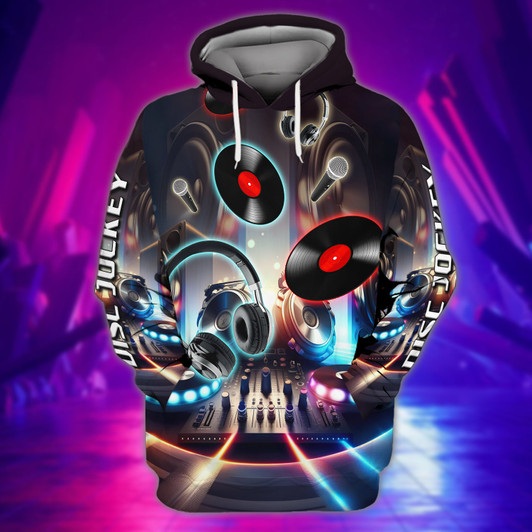 FUNSTUFFPRINT  Disc Jockey Mid    3D Hoodie and Zip Hoodie