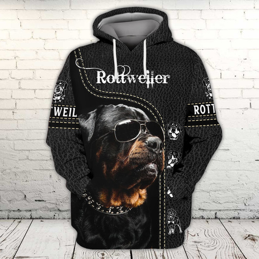 FUNSTUFFPRINT Full Print-N94- Rottweiler    3D Hoodie and Zip Hoodie