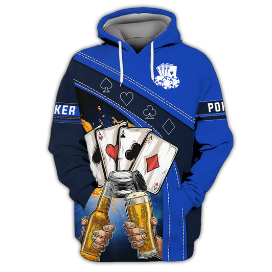 FUNSTUFFPRINT Poker Shirt For Him, Women Poker Hoodie, Poker Gift For Dad   3D Hoodie and Zip Hoodie