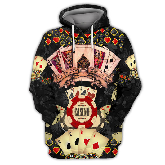 FUNSTUFFPRINT Poker Shirt For Him, Women Poker , Poker Gift For Dad   3D Hoodie and Zip Hoodie