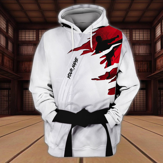 FUNSTUFFPRINT Karate Tattoo - Personalized Name 3D Hoodie and Zip Hoodie