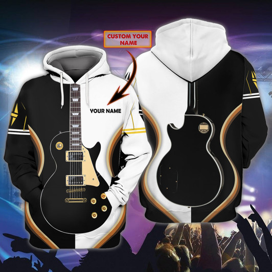 FUNSTUFFPRINT Guitar - Personalized Name 3D Hoodie - Dah 72  3D Hoodie and Zip Hoodie