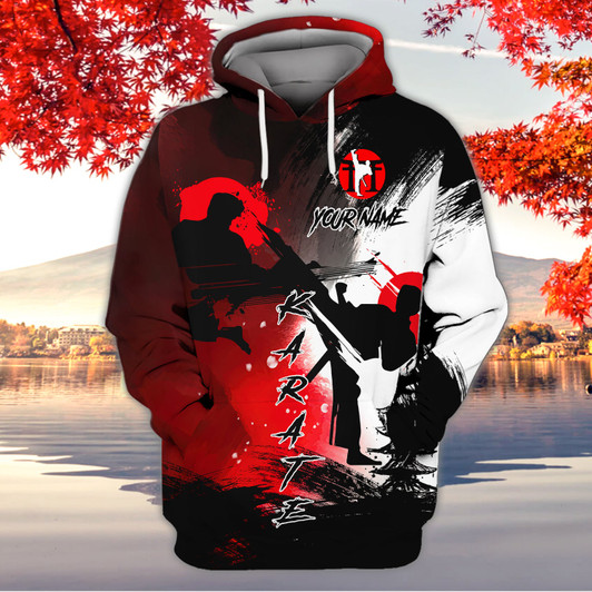 FUNSTUFFPRINT Karate - Personalized Name 3D Hoodie - Nt168  3D Hoodie and Zip Hoodie