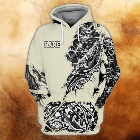 FUNSTUFFPRINT Mechanic - Personalized Name  - Dp98  3D Hoodie and Zip Hoodie