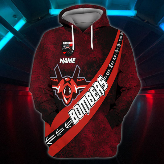 FUNSTUFFPRINT Essendon Bombers 2 - Personalized Name   3D Hoodie and Zip Hoodie