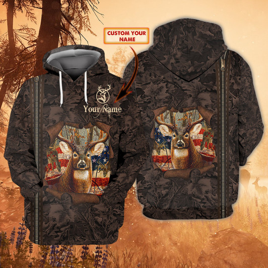 FUNSTUFFPRINT Hunting - Personalized Name  - dat93  3D Hoodie and Zip Hoodie