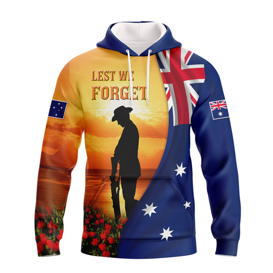 FUNSTUFFPRINT Lest We Forget, Anzac Day  3D Hoodie and Zip Hoodie