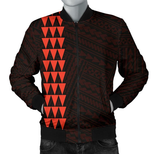 FUNSTUFFPRINTINT Hawaii Kakau Polynesian Hammerhead Shark Map Personalized Men’s Bomber Jacket – Orange – AH – J6 3D Bomber Jacket
