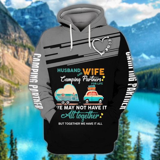 FUNSTUFFPRINT Camping - Personalized Name    3D Hoodie and Zip Hoodie