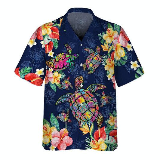 Color Turtle - 3D Hawaiian shirt Men's, Gift for Turtle lovers