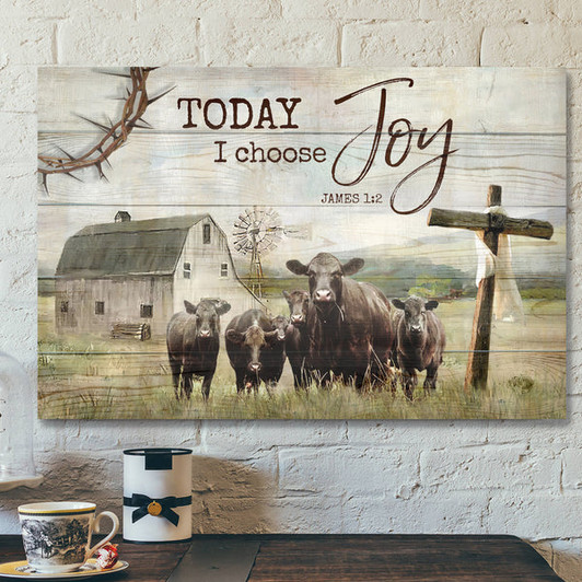 Today I Choose Joy - I Still Believe In Amazing Grace - Bible Verse Canvas - Scripture Canvas Wall Art