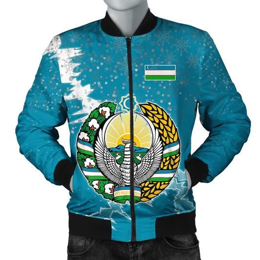 FUNSTUFFPRINTINT Uzbekistan Christmas Coat Of Arms Men Bomber Jacket X Style J78  3D Bomber Jacket