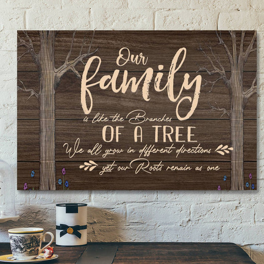 Bible Verse Canvas - Family Is Like The Branches Of A Tree Canvas Print - Scripture Canvas Wall Art