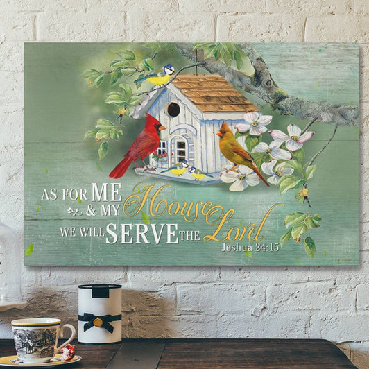 Bible Verse Canvas - Joshua 2415 We Will Serve The Lord Canvas Wall Art - Scripture Canvas Wall Art