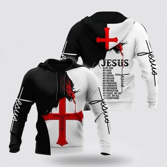 FUNSTUFFPRINT 3D Jesus Is My Life 3D Hoodie and Zip Hoodie