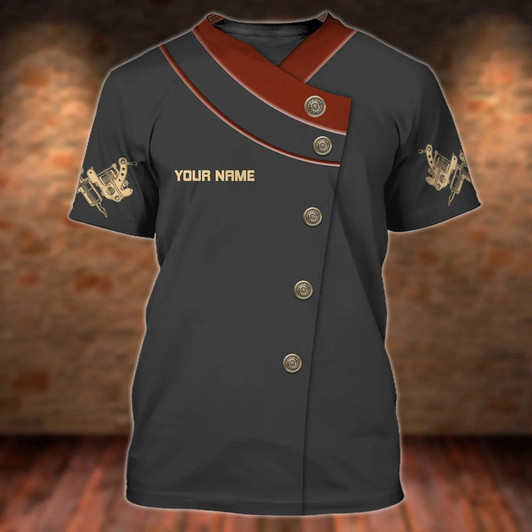 FUNSTUFFPRINT Custom Tattoo T Shirt For Him, Unisex Shirt For Tattoo Lover, Tattoo Artist Gifts 3D T-shirt