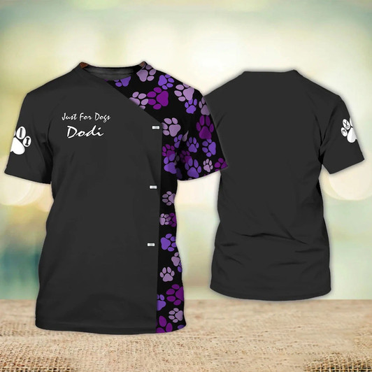 FUNSTUFFPRINT Personalized Dodi Bather Dog Groomer Shirt, Bather Dog Grooming Tshirt, Groomer Gift For Him Her 3D T-shirt